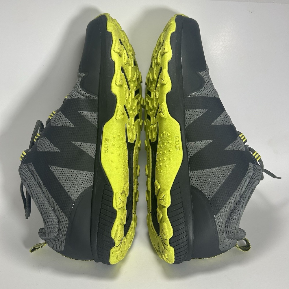 5.11 A/T Trainer Trail Running Shoes Mens 12 Gunsmoke Gray Black Yellow - Picture 2 of 9